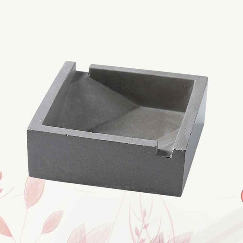 Creative Cement Ashtray Small Grey Smokeless Ash Container Desktop Home Ornament - Image 3