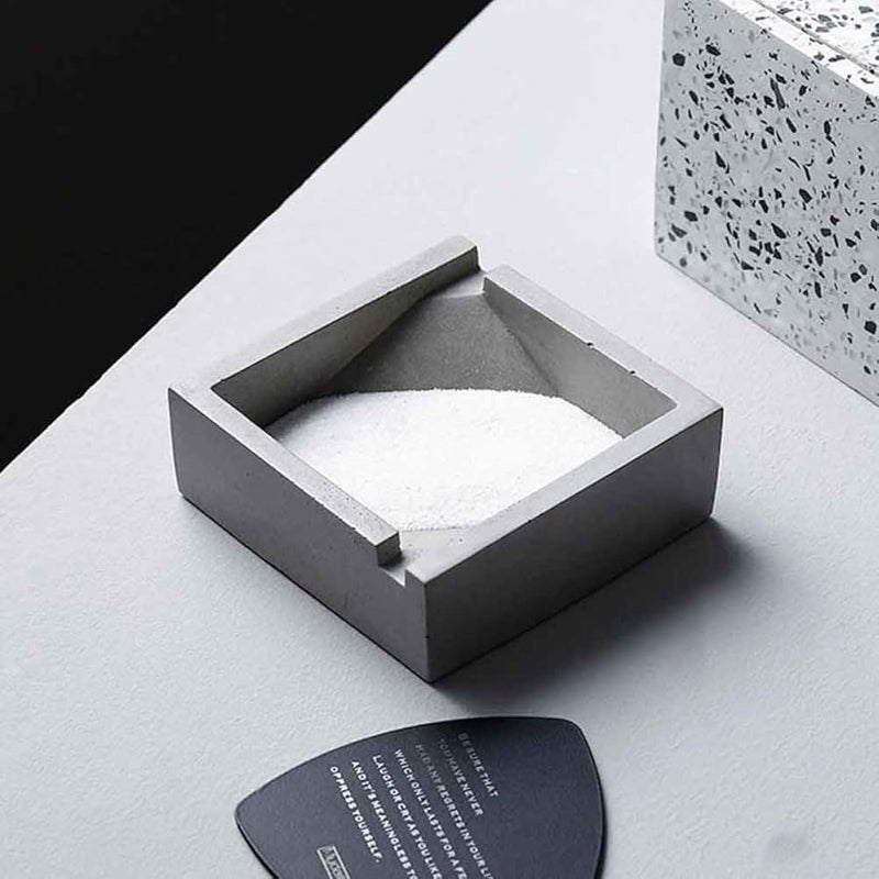 Creative Cement Ashtray Small Grey Smokeless Ash Container Desktop Home Ornament - Image 4