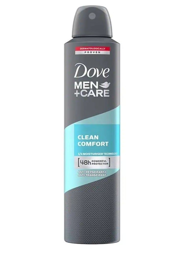 Dove Men Deodorant Spray Clean Comfort - 250 ml - Image 1