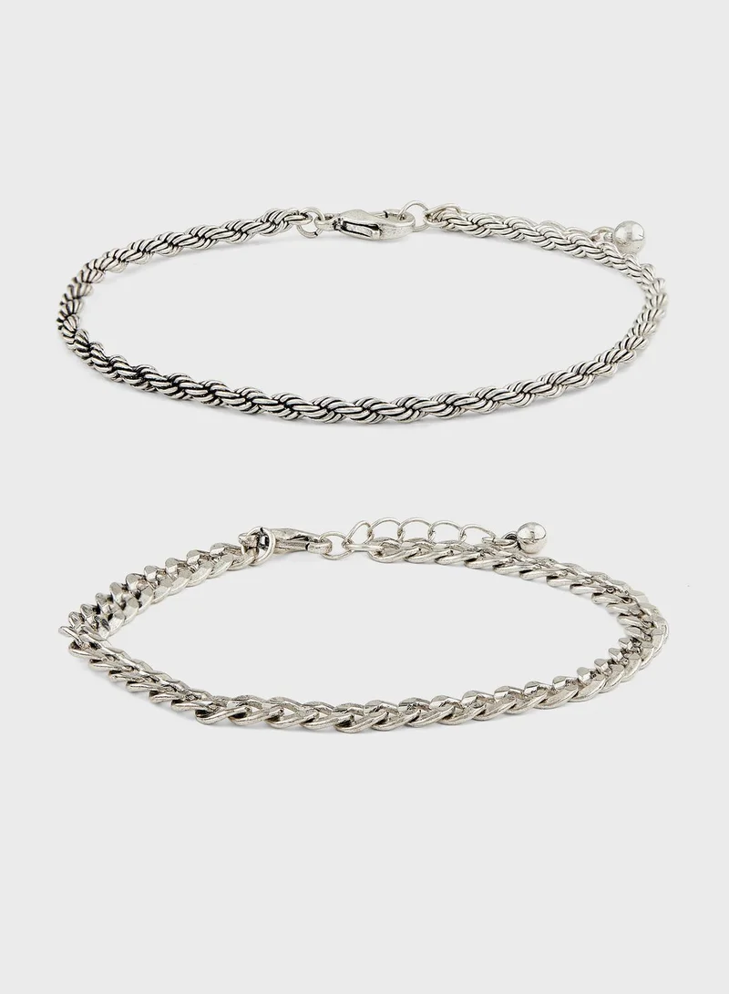 Seventy Five 2 Pack Chain Bracelet Set
