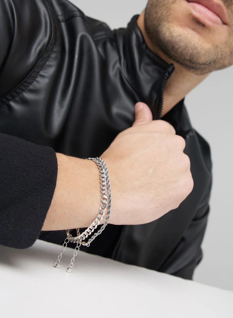 Seventy Five 2 Pack Chain Bracelet Set
