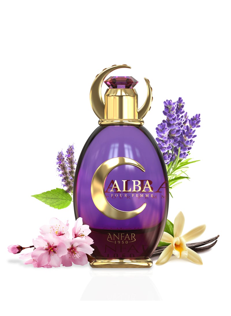 Anfar ANFAR 1950 ALBA Pour Femme Extrait de Parfum, 100ml, Pear, Orange Blossom, Pink Pepper, Coffee, Jasmine,FOR WOMEN  - Image 2