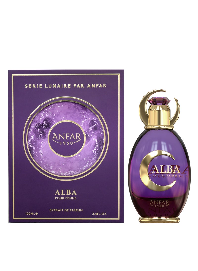 Anfar ANFAR 1950 ALBA Pour Femme Extrait de Parfum, 100ml, Pear, Orange Blossom, Pink Pepper, Coffee, Jasmine,FOR WOMEN  - Image 1