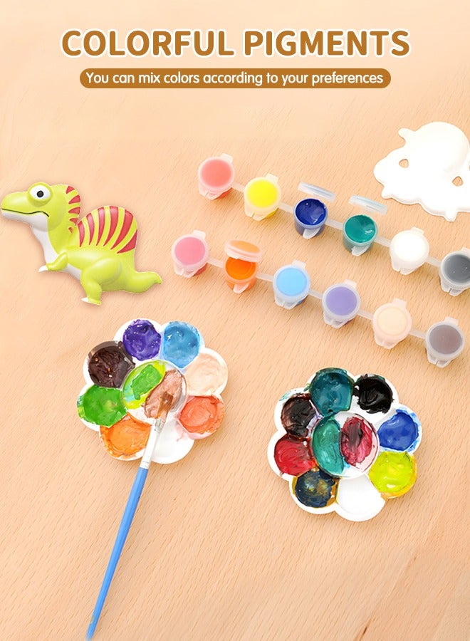 GROIC مجموعة الحرف والفنون التي يمكنك صنعها بنفسك مجموعة طلاء الديناصورات وحرف الجص للأطفال، مجموعة أدوات فنية للأنشطة الإبداعية للبخار وتماثيل الديناصورات - Image 3