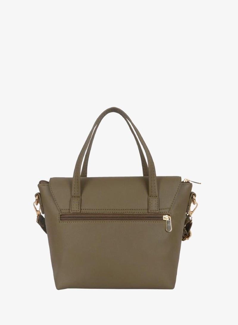 Baggit Women Green Satchel Handbag Small Size | Ladies Stylish Casual Purse Bag - Image 4