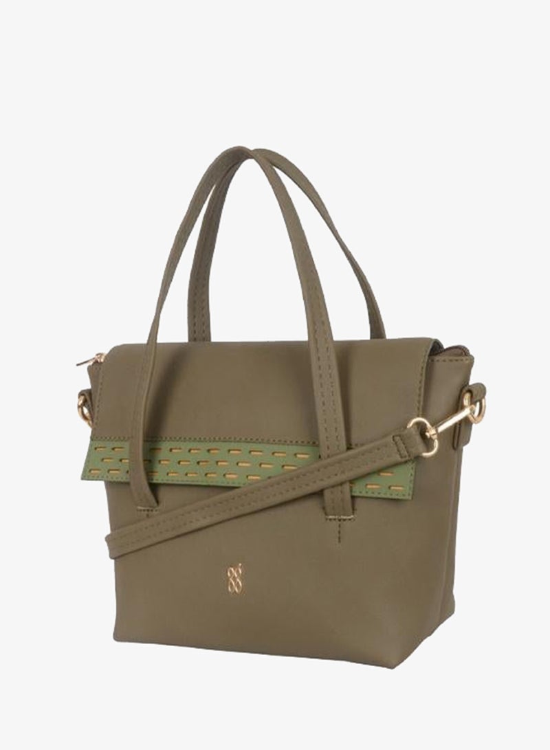Baggit Women Green Satchel Handbag Small Size | Ladies Stylish Casual Purse Bag - Image 3