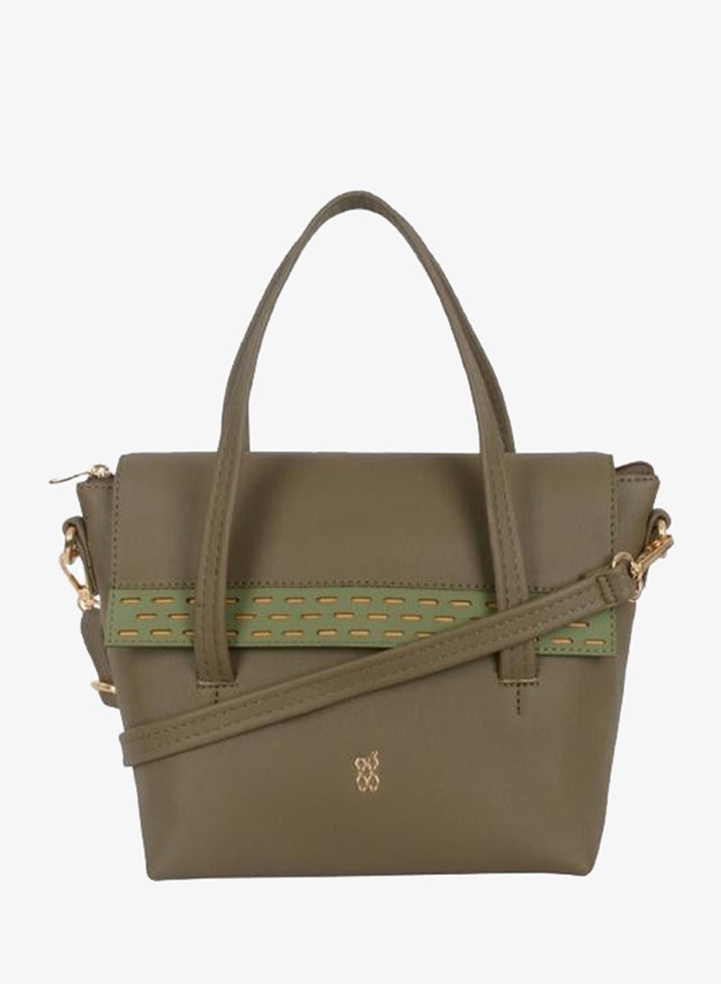 Baggit Women Green Satchel Handbag Small Size | Ladies Stylish Casual Purse Bag - Image 1