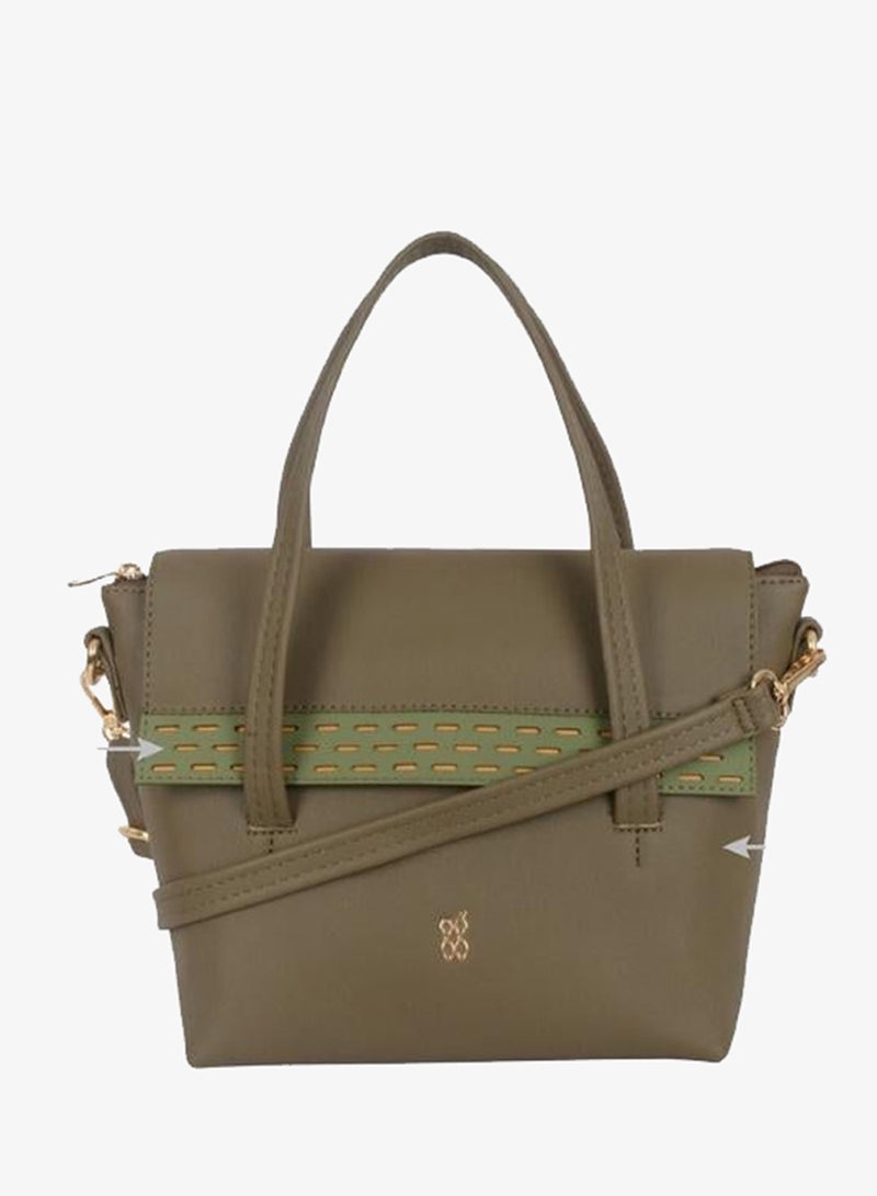 Baggit Women Green Satchel Handbag Small Size | Ladies Stylish Casual Purse Bag - Image 2