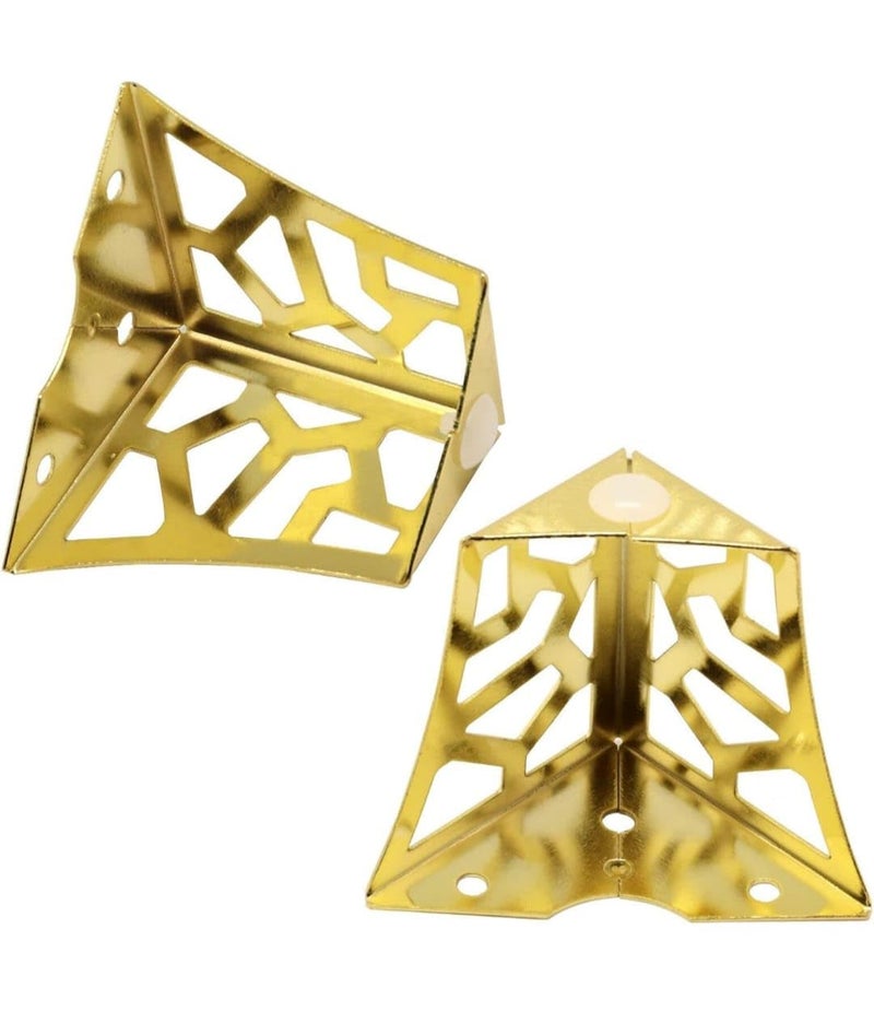 ZOHRA Hardware Pack of 4 Spider Wall Shaped Metal Furniture Leg Cabinet Legs Coffee Table Leg Support Legs Bedside Cabinet Legs TV Cabinet Sofa Legs 3 Inches Gold - Image 4