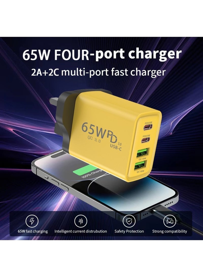 Changli 65W GaN Charger 2C2A USB C Wall Adapter Newest GaNII Tech Portable Smaller Size Travel Charger Type C Compatible With iPhone 16 Pro Max Samsung Galaxy S24 S23 S22 Ultra Xiaomi Apple Watch - Image 2