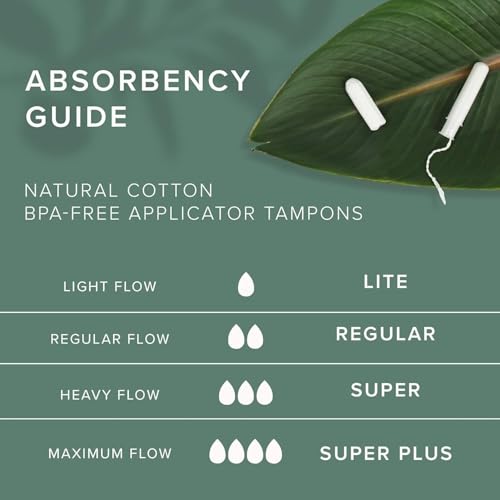 Veeda 100% Natural Cotton Tampons - Regular Absorbency with leak proof protection - Compact BPA-Free Applicator - Unscented & Free from Chlorine, Toxin - 48 Count - Image 3
