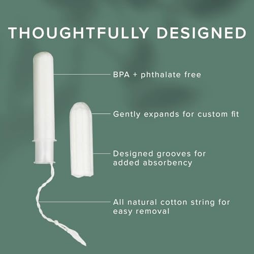 Veeda 100% Natural Cotton Tampons - Regular Absorbency with leak proof protection - Compact BPA-Free Applicator - Unscented & Free from Chlorine, Toxin - 48 Count - Image 5