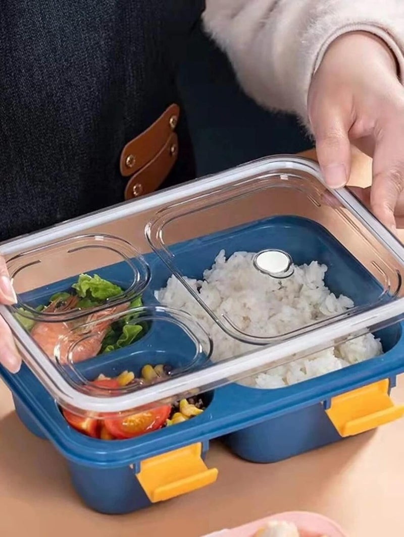 Upkaranwale Lunch Box for Kids 3 Compartment Plastic Insulated Lunch Box Tiffin Box for Boys Girls School Office 750 ML Multi Color Tiffin - Image 4