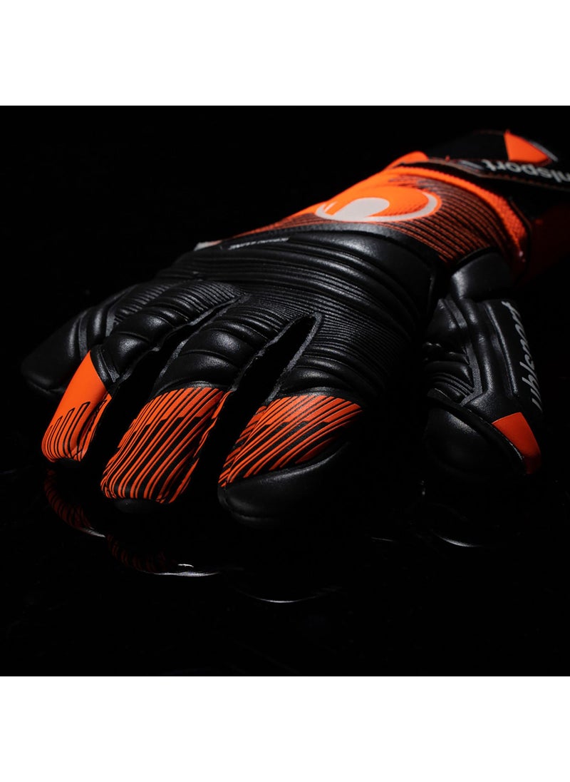 UHLSPORT - Super Resist+ Hn Unisex Orange Goalkeeper Gloves 101131601 - Image 1
