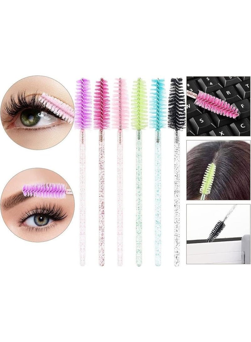 8  Mascara & Eyebrow Spoolie Wands – Brushes for Eyelash Extensions, Brow Grooming, and Professional Makeup Application - Image 1