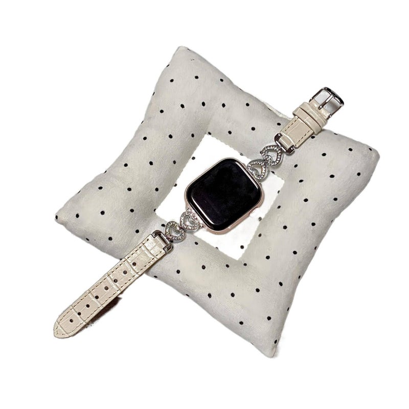 Leather Smartwatch Band for daily smartwatch wear and replacement strap in Gold Home Use Travel Use Outdoor Use Portable Use Routine Use Personal - Image 2