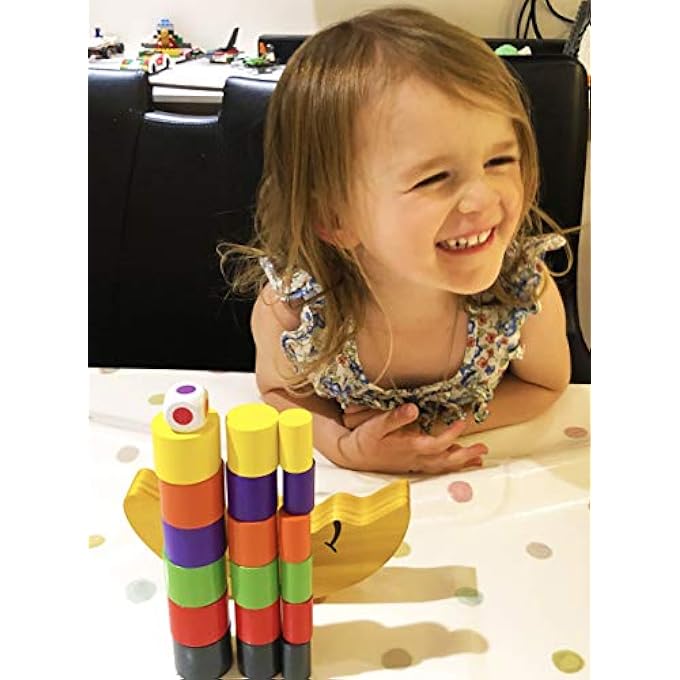 MOON WOODEN MOTOR SKILLS TOY - 19-PIECE CONCENTRATION AND SKILL GAME FOR CHILDREN - Image 5