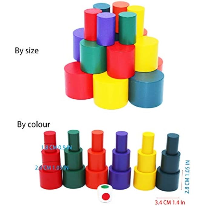 MOON WOODEN MOTOR SKILLS TOY - 19-PIECE CONCENTRATION AND SKILL GAME FOR CHILDREN - Image 3