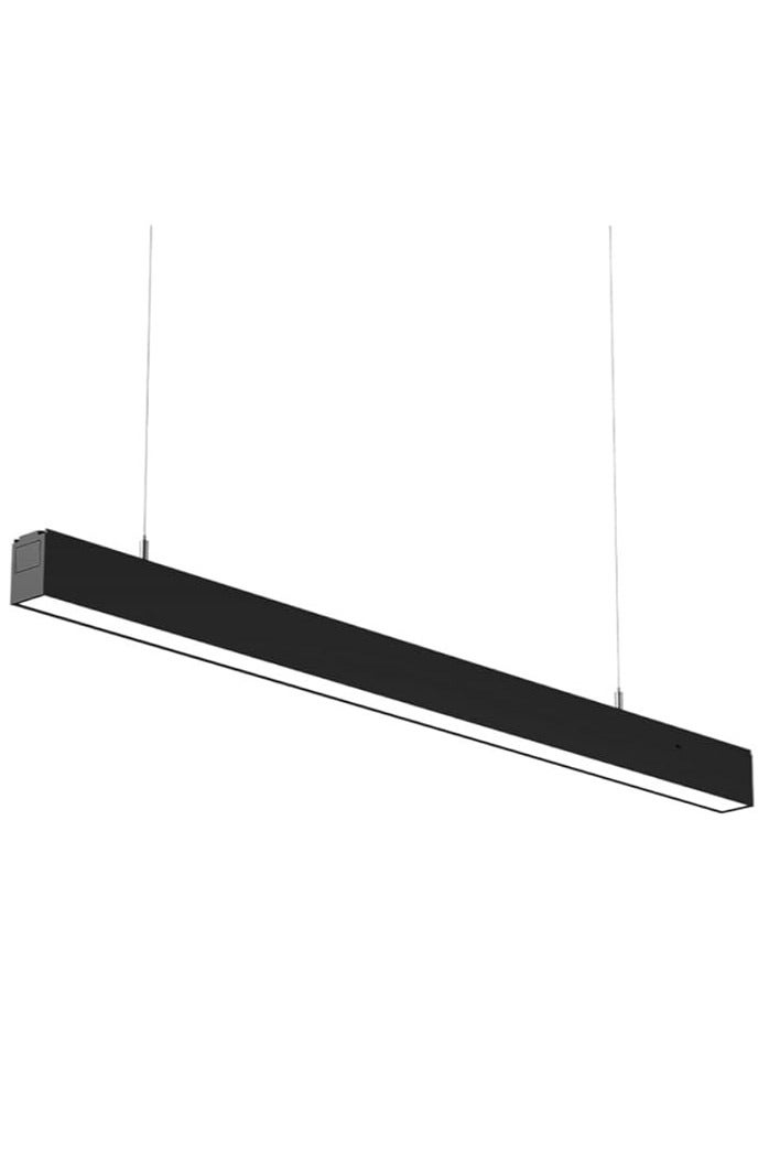 ESNCO Modern LED Linear Light, Black Aluminium, 1m Adjustable Hanging Wire, Modern Design for Office, Home, Kitchen  - Image 2