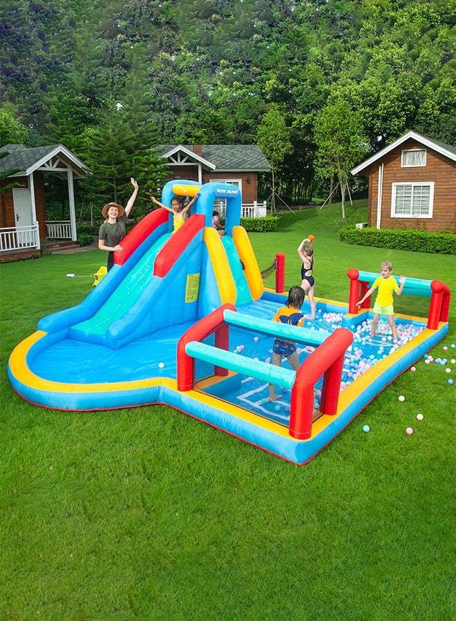 JSAITOYS Indoor PVC Inflatable Slide Climbing Bouncer for Kids' Party Pendulum Garden Park Water Slide for Home and Shopping Mall Use - Image 2