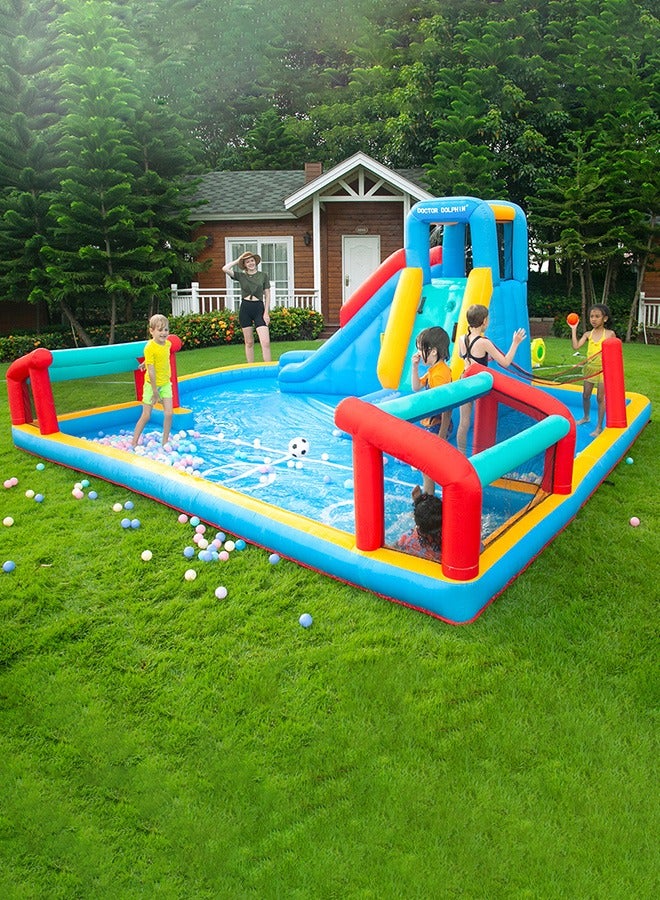 JSAITOYS Indoor PVC Inflatable Slide Climbing Bouncer for Kids' Party Pendulum Garden Park Water Slide for Home and Shopping Mall Use - Image 4