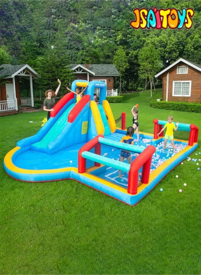 JSAITOYS Indoor PVC Inflatable Slide Climbing Bouncer for Kids' Party Pendulum Garden Park Water Slide for Home and Shopping Mall Use - Image 2
