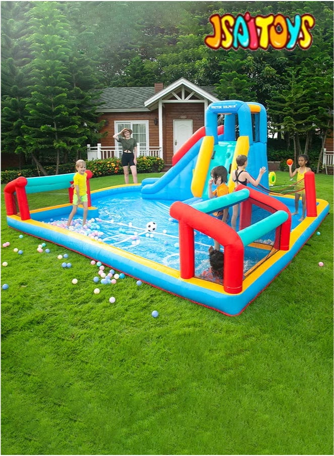 JSAITOYS Indoor PVC Inflatable Slide Climbing Bouncer for Kids' Party Pendulum Garden Park Water Slide for Home and Shopping Mall Use - Image 4