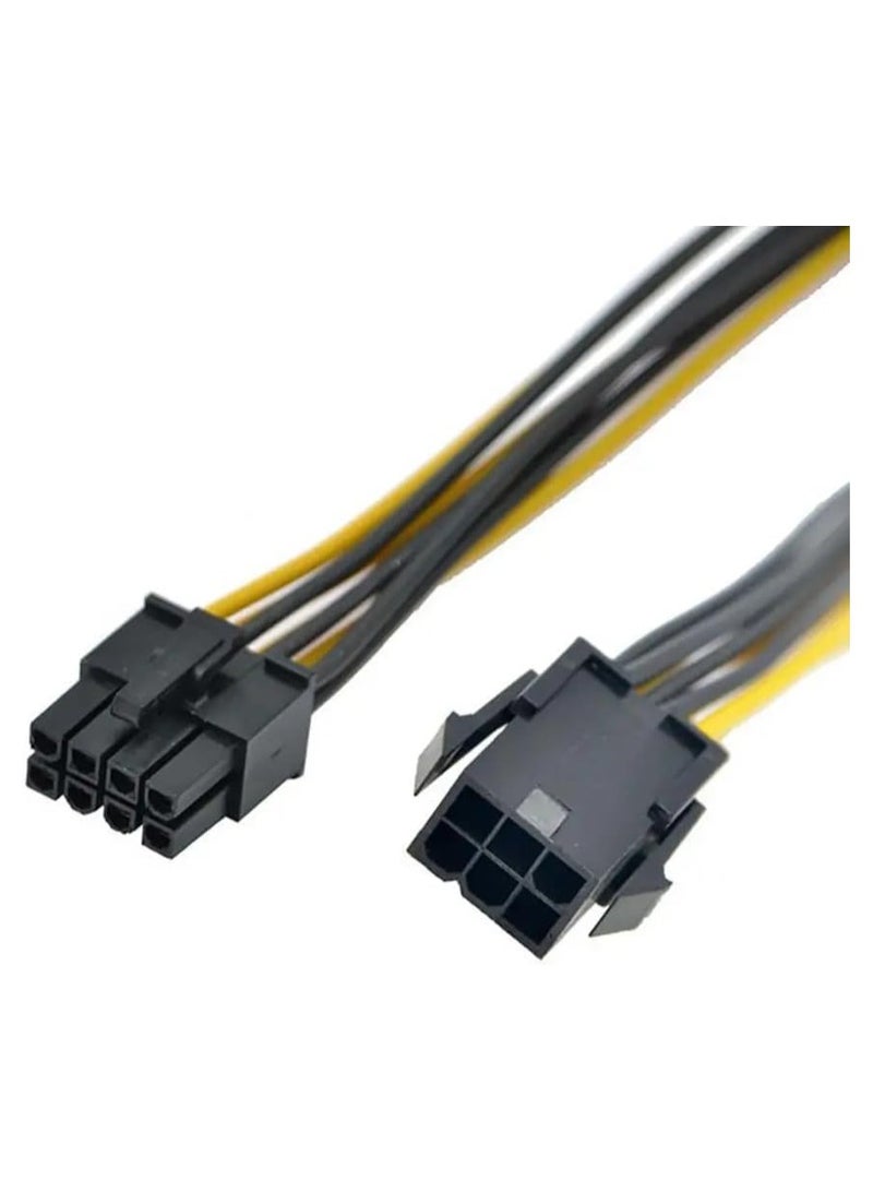 SOLDOUT 6 Pin Female to 8 Pin Male PCI Express Power Converter Cable CPU Video Graphics Card 6Pin to 8Pin PCIE Cable - Image 3