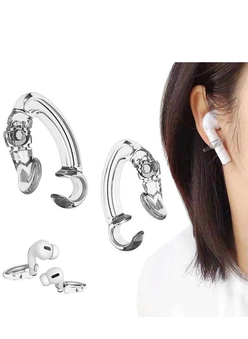 SYOSI Anti-Lost Ear Hook for AirPods 2 Pair, Anti-Slip Sports Clip, Earphones Accessories Compatible for 1/2/Pro Or Earpods/Earbuds Headphones for Running, Cycling (Transparent) - Image 1