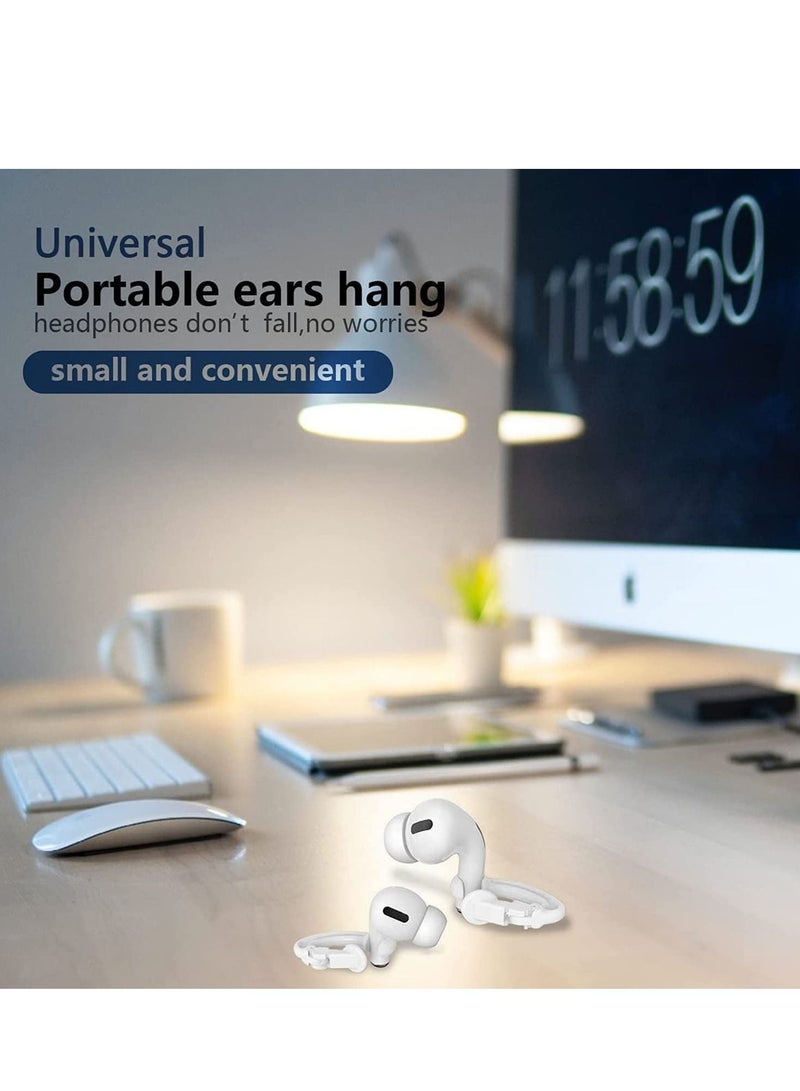 SYOSI Anti-Lost Ear Hook for AirPods 2 Pair, Anti-Slip Sports Clip, Earphones Accessories Compatible for 1/2/Pro Or Earpods/Earbuds Headphones for Running, Cycling (Transparent) - Image 2