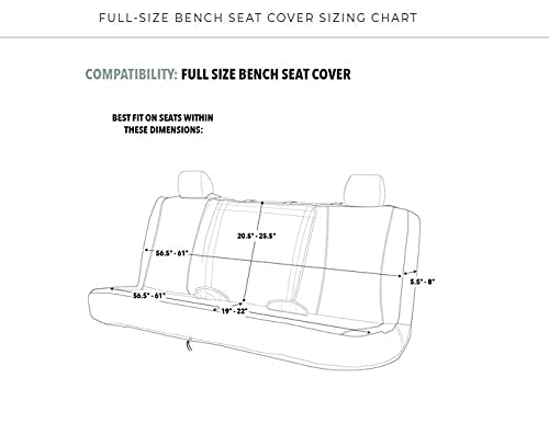 Browning Universal Front and Bench Seat Covers, Water Resistant for Car, Truck, and SUV, Buckmark (Mossy Oak Break-Up Country), Single, Full Size Bench - Image 5