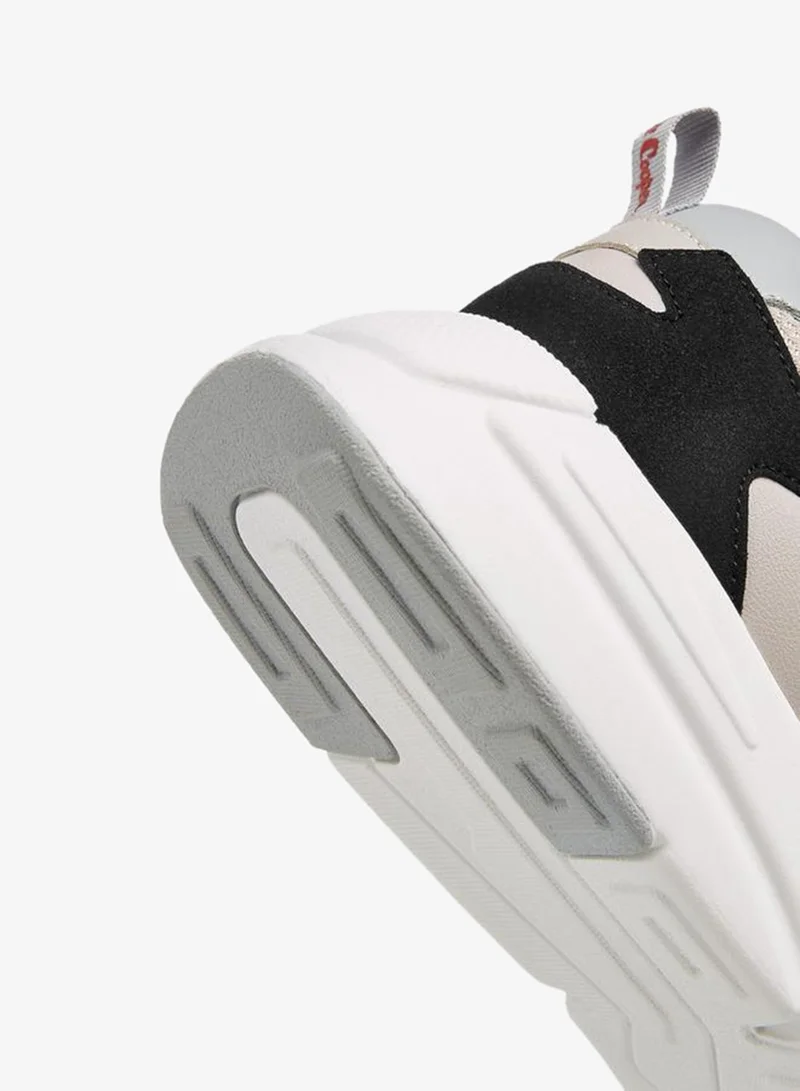 Lee Cooper Men's Panelled Lace-Up Sneakers with Pull Tab