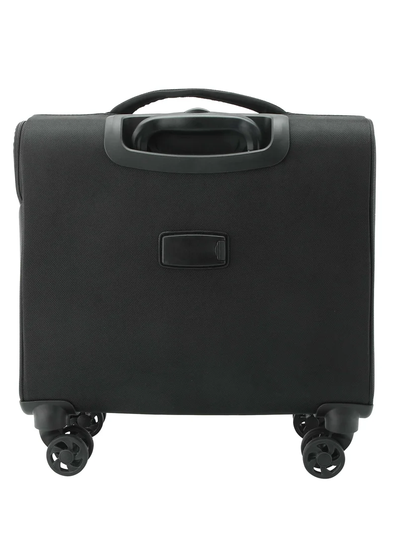 Senator  Premium 17-inch Rolling Laptop Bag Water Resistant 4 Double Spinner Wheeled Pilot Case with Safe Zippers for Unisex, KH103, Black  | Best Price UAE