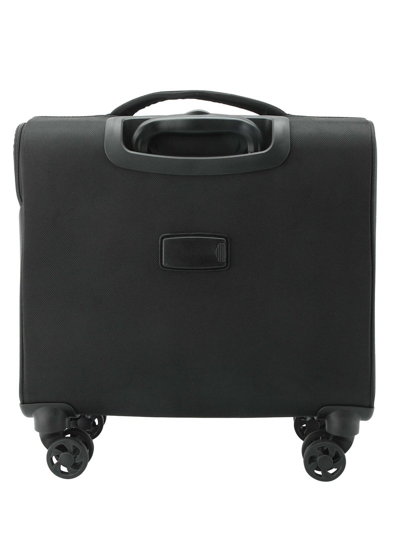 SENATOR 17-inch Premium Rolling Laptop Bag Water Resistant 4 Double Spinner Wheeled Pilot Case with Safe Zippers for Unisex, KH103-Black  - Image 3