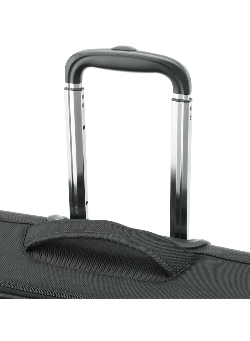 Senator  Premium 17-inch Rolling Laptop Bag Water Resistant 4 Double Spinner Wheeled Pilot Case with Safe Zippers for Unisex, KH103, Black  | Best Price UAE