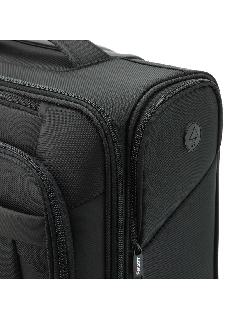 SENATOR 17-inch Premium Rolling Laptop Bag Water Resistant 4 Double Spinner Wheeled Pilot Case with Safe Zippers for Unisex, KH103-Black  - Image 5