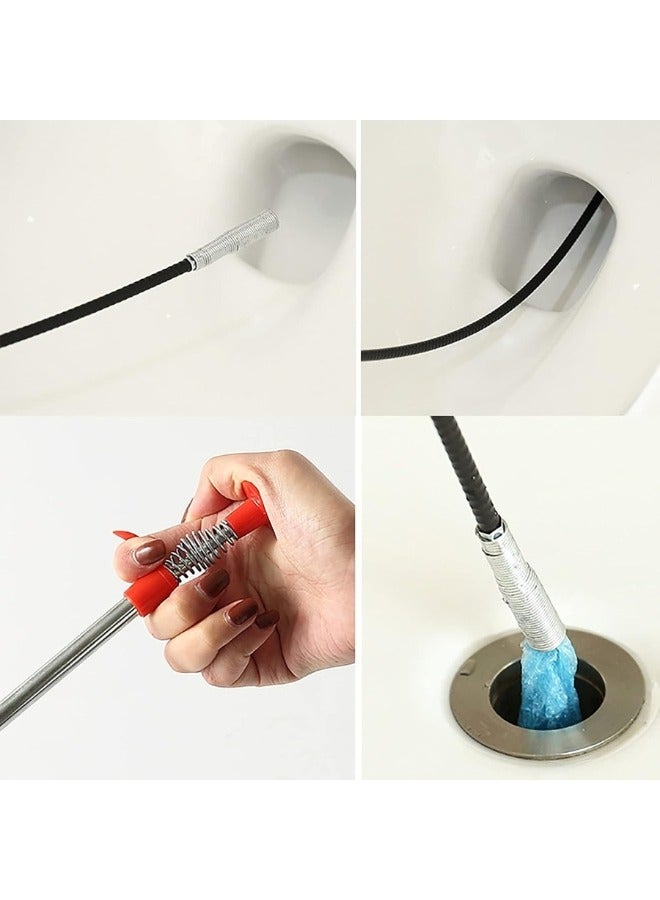 Happy Home Drain Cleaning Hook, Snake Drain Unclog Remover, 4 Claw Grabber, Retractable Claw Stick, Snake Cable Helper for Grabbing Garbage, Loosening Hair from Waste, Drains, Sink, Toilet, and Drain Holes 90cm  - Image 2