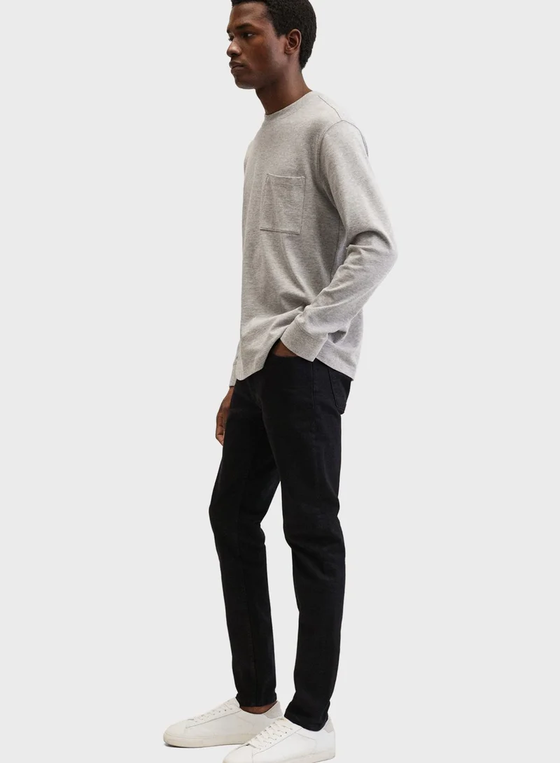 Mango Man Mid Wash Slim Fit Jeans