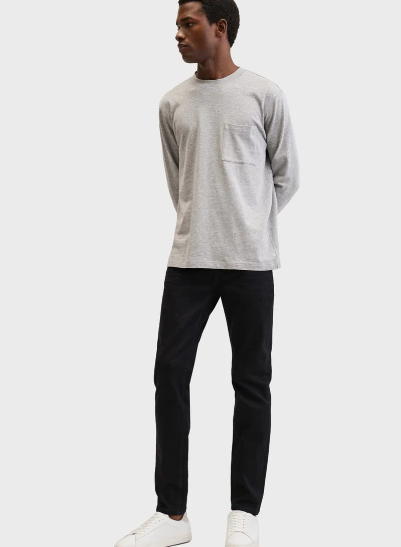 Mango Man Mid Wash Slim Fit Jeans