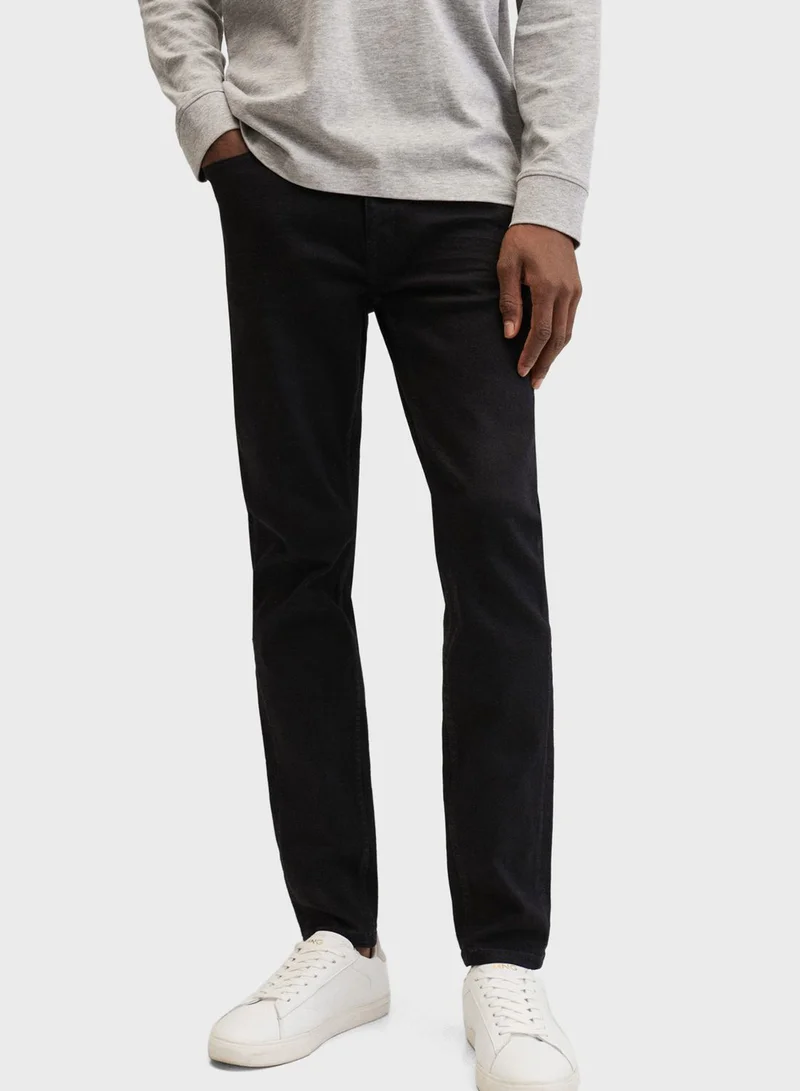 Mango Man Mid Wash Slim Fit Jeans