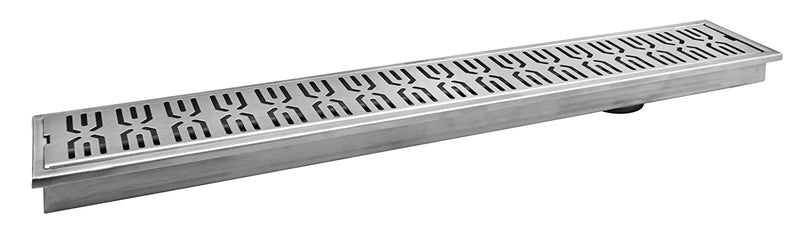 Primax 304 Grade Stainless Steel Long Shower DrainFloor TrapJali Removeble GrateLid for Bathroom and Kitchen 10 x 45 cm Matt E418Arrow - Image 3