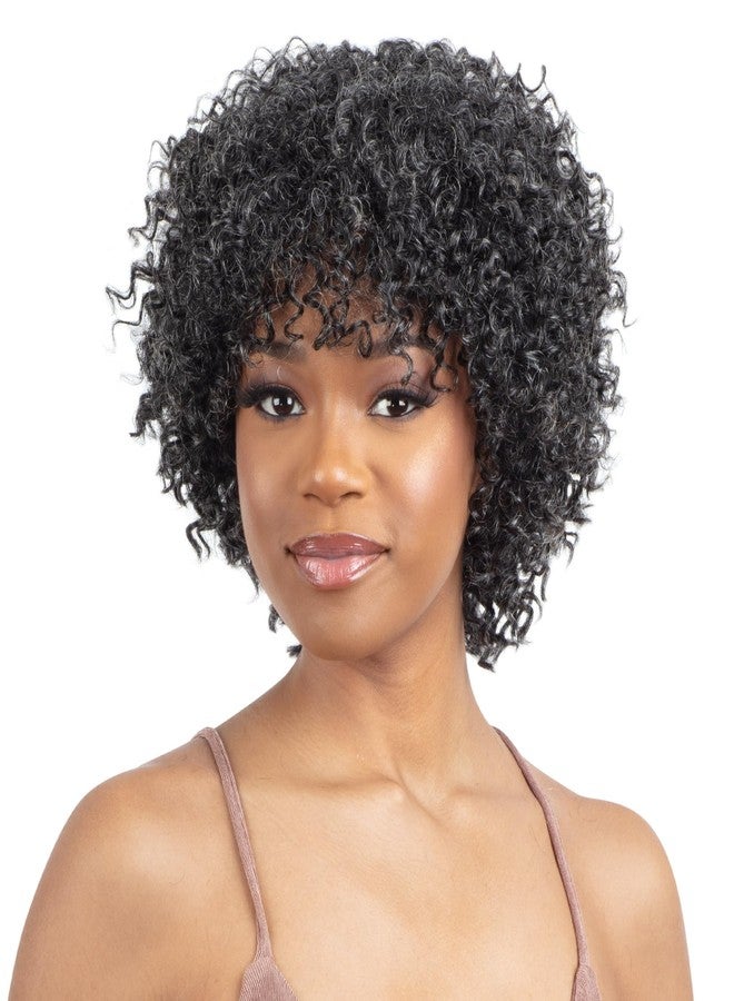 Shake-N-Go Human Hair Wig Golden Gina (DARK BROWN WITH GREY 34) - Image 1