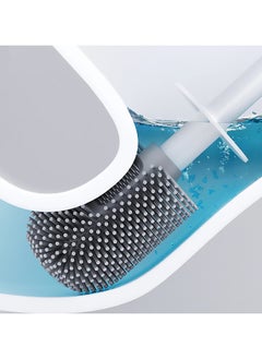 LIMITLESS Long Handle Plastic Toilet Brush Z5 Toilet Brush with Holder Upgraded Silicone Bristles Toilet Cleaner Multifunctional Brush Deep Cleaning with Standing Holder&Wall  - Image 5