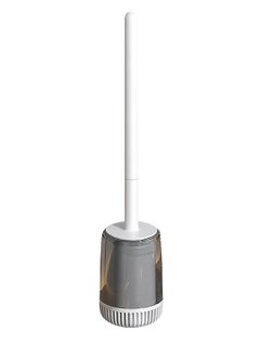 LIMITLESS Long Handle Plastic Toilet Brush Z5 Toilet Brush with Holder Upgraded Silicone Bristles Toilet Cleaner Multifunctional Brush Deep Cleaning with Standing Holder&Wall  - Image 1