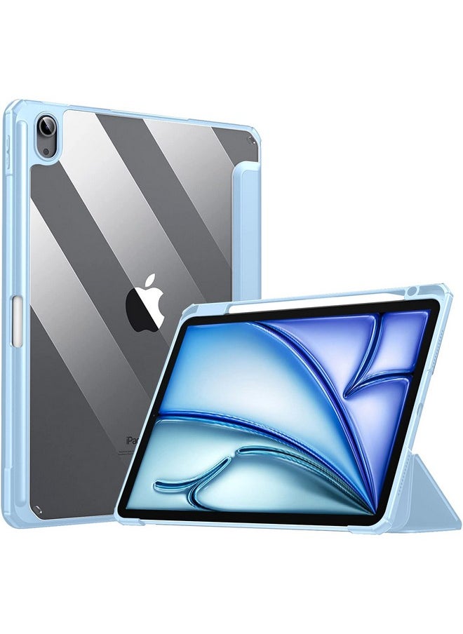 Robustrion - Robustrion Case Cover for iPad Air 11 Inch Cover M2 / iPad Air 5th Generation Cover/iPad Air 4th Gen Hybrid Case with [Pencil Holder] for iPad Air 11 inch/iPad Air 4th 5th 6th Generation - Light Blue - Image 1