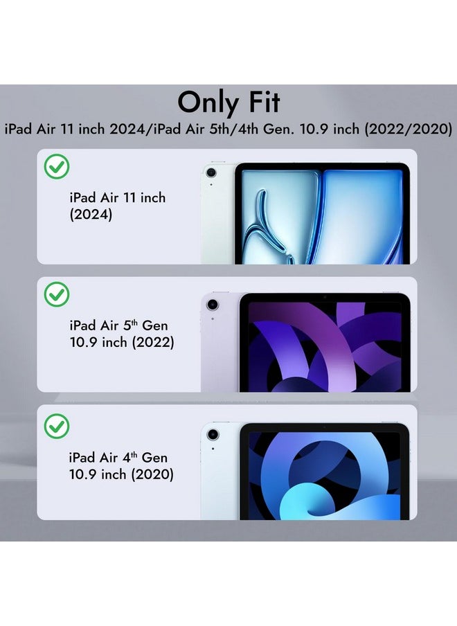 Robustrion - Robustrion Case Cover for iPad Air 11 Inch Cover M2 / iPad Air 5th Generation Cover/iPad Air 4th Gen Hybrid Case with [Pencil Holder] for iPad Air 11 inch/iPad Air 4th 5th 6th Generation - Light Blue - Image 1
