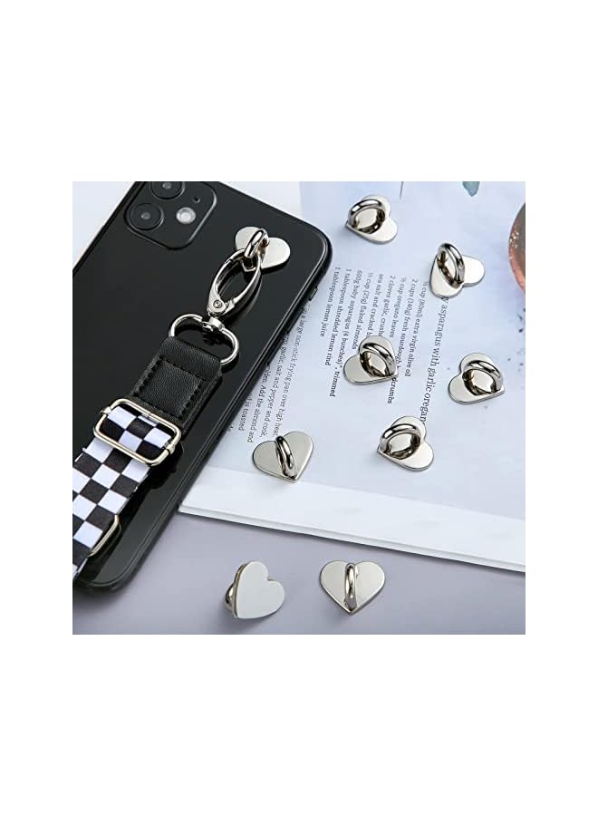 Green Tiger Phone Ring Holder Grip, 12pcs Cell Phone Finger Ring Cell Phone Charm Hook Adhesive Metal Phone Finger Grip Loop Stand, Heart Grip Holder for Cell Phone Tablet DIY Hanging, 3 Colors - Image 3