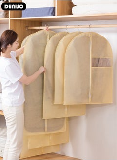 DUNISO 5 Pack Garment Bags for Hanging Clothes with Full Zipper and Clear Window, Dust Proof Hanging Clothes Storage Bag Travel Hanging Garment Bags for Closet Storage, Suit Bags for Closet Storage and Travel  - Image 5