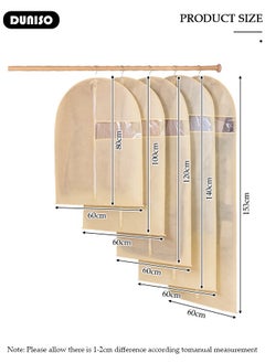 DUNISO 5 Pack Garment Bags for Hanging Clothes with Full Zipper and Clear Window, Dust Proof Hanging Clothes Storage Bag Travel Hanging Garment Bags for Closet Storage, Suit Bags for Closet Storage and Travel  - Image 4