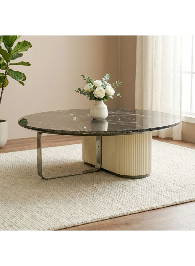 DANUBE HOME Krisalis Coffee Table -Beige/Black - Image 1